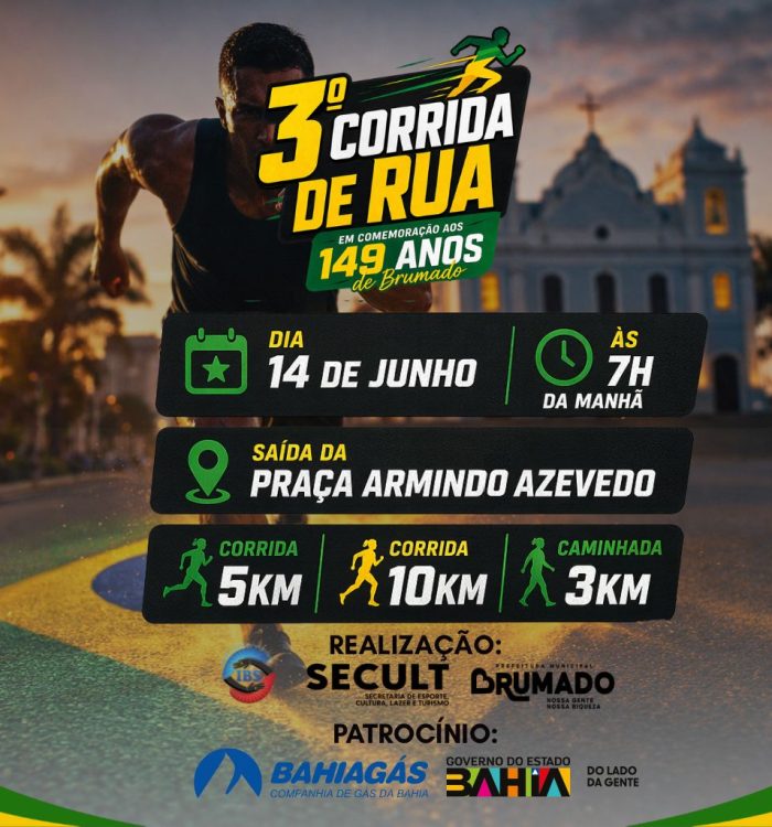 Corrida de rua Brumado 149 anos